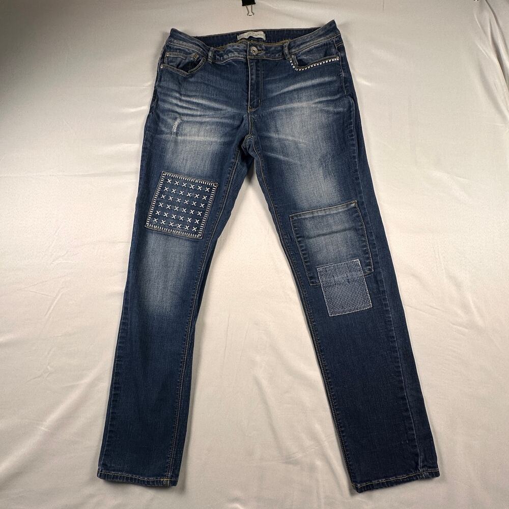 Est 1946 Denim Womens 14 Patchwork Stretch Jeans